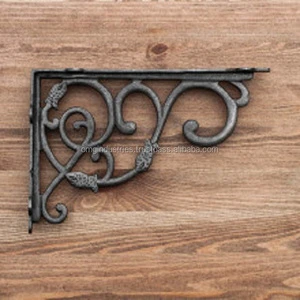 OMG Industries Metal Crafts Western Style Cast Iron Corner Brackets Decorative Wall Shelf Brackets