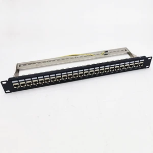 1U Patch Panel 24 Port Cat6 Ftp Moduler Patch Panel Loaded with Cat6a Keystone Jack