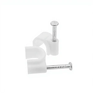 PROPART Cable Clip with Round Screw 8mm White 100pcs Model PECR8 China