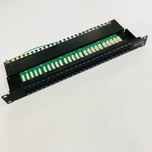 RJ11 Cat3 50 Ports Data Voice Patch Panel for Telephone System
