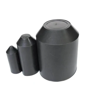 Waterproof heat shrink cable end caps with glue