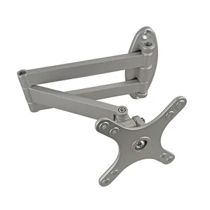 10-27 Inch Universal Swivel Extendable Self-Adhesive Folding LCD Monitor TV Wall Mount Bracket Aluminum Alloy Furniture Black