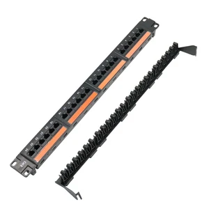24 Ports 19 Inch Modular Cabling Telecom Parts-Cat6 STP Unloaded Patch Panel