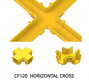 Horizontal Cross of 120mm Fiber Cable Tray with High-strength Connection