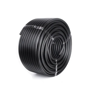 Black Conduit Electric Gooseneck Corrugated 5/16 1/2 1 2 4 Inch Hose Fireproof Flexible Pipe Pp