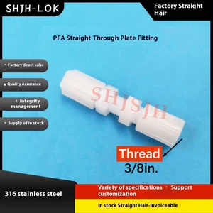 SHJH-LOK Swagelok Type PFA Union Connector Hydraulic Plumbing Pipes Fittings High-pressure Forging Injection-Molded Chemical