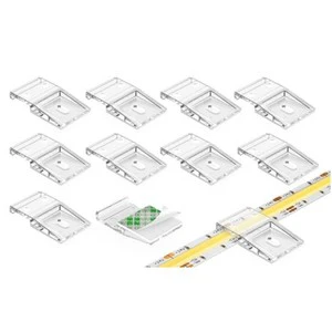 LED Strip Cable Organizer Adhesive Backing Holder Lighting Accessory Mounting Bracket Snap-Fit Clip Transparent Version