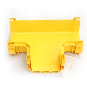 300mm Yellow PVC Material Fiber Cable Tray Cable Management Horizontal T Type Cable Tray