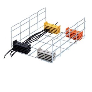 Customized Size Wire Mesh Cable Tray High End Multiple Surface Colors Available For Data Center Computer Room Wiring