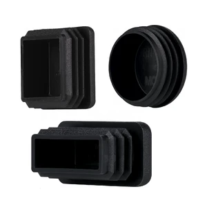 MOCAP Round Square Rectangular Pipe Plastic End Caps Plugs Steel Tube Cap Plug