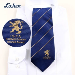 OEM ODM Custom Tie Anniversary Year Logo Newly Fashion Design Ties Woven Striped Business Tie