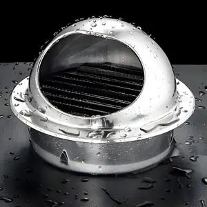 Round Stainless Steel Exhaust Cap, Classic Design Waterproof Cover For Full Scene Vent Use