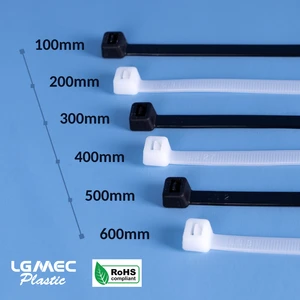 Cable Ties Various Sizes 100mm to 300mm Nylon 66 Self-Locking & Anti-UV Customized for OEM