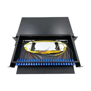 24 Core 12/24 Port Patch Panel Fiber Optic Sc/FC/St/LC Rack Patch Panel Waterproof Distribution Frame ODF