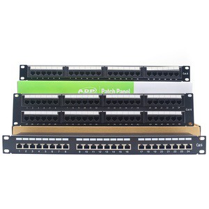 Wholesale Cat6/Cat5e UTP 24-Port 3U Modular Unshielded Patch Panel with Back Bar-SZADP/OEM Brand From Guangdong
