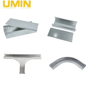Custom Different Sizes Steel Galvanized Trough Type Cable Tray with Cover