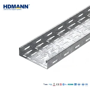 Hdmann CE Listed Premium Quality HDG Steel Perforated Basket Cable Tray For Infrastructure And Bridge Engineering
