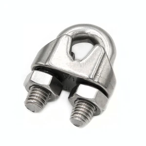 Hot Sale US Malleable Type Stainless Steel 304/316 Galvanized Cable Railing Fittings Wire Rope Clamp Rigging Accessories M2-M40