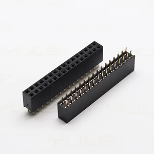 High Quality 2.54Mm Pitch Height 5.7mm Positions 2-40pin Female Header Dual Row Straight (PC104) Y End Type connector