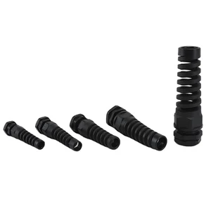 IP68 Waterproof Connector Plastic Flex Spiral Strain Relief Cable Gland Nylon Protector For 3.5-6mm Wire Thread
