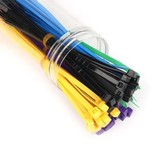 Self Locking Nylon 66 Cable Ties Black Plastic Zip Ties High Quality Durable Wire Management Bundling Fastener