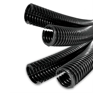 Split Corrugated Loom Tubing Conduits Fittings Corrugated Flexible Black Hose Pipe 20mm Conduit Pipes