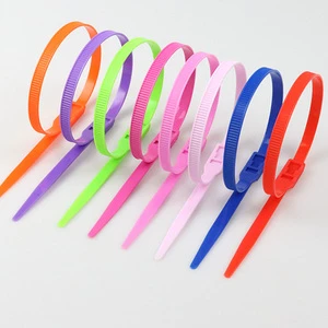 Colorful Durable Cable Ties Zipper Cable Ties 4*200 Heat Resistant Elastic Nylon Cable Tie