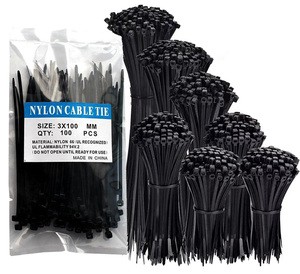 Wholesale Factory Strong Self-Locking Nylon 66 Zip Tie Cable Tie White Plastic Cable Colorful Self-locking Cable Ties