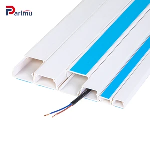 Factory PVC Electric Cable Conduit Wire Trunking Pipe PVC Square Cable Trunking With Sticker