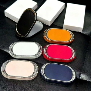 Two-in-One Makeup Mirror Phone Stand & Folding Makeup Mirror Metal Large Logo Material Adhesive Pad Mounting 6 Color Spot