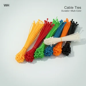 5*350mm Self-Locking Plastic Nylon Cable Tie - Natural Color White, Perfect for Secure Bundling in Electrical and Industrial