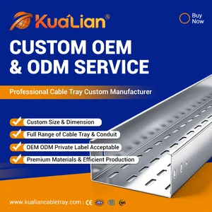KUALIAN Factory Price Cable Management System Galvanized Steel Cable Trunking Electrical Cable Tray Custom Sizes Manufacturer