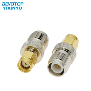BEVOTOP SMA MALE PLUG to RP TNC FEMALE JACK Brass RF Coaxial Adapter 50 OHM 0-6GHz ROHS Connector