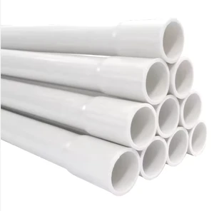 20mm Dia High Pressure Durable Lightweight UPVC Electrical Conduit for Cable White Flexible ISO Standard