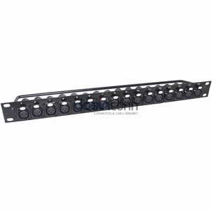 Factory Supply XLR Female Patch Panel 1u Patch Panel for Cat6 Cat7 Video