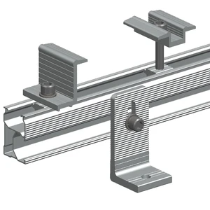 Factory Price Pv Solar Bracket Aluminum Clamps Solar Mounting End Clamp