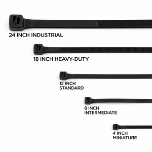 Wholesale Nylon Cable Ties Manufacturer Self-locking Plastic Zip Ties 24 Inch Industrial Tie Wraps UV Resistant Cable Management
