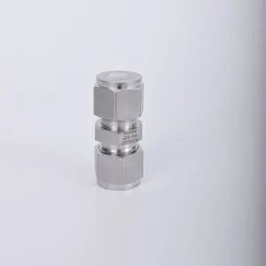 NAI LOK Stainless Steel 316 Union 1/4 1/2 3/8 3/4 1in Tube OD Compression Tube Fitting with Double Ferrules for Oil and Gas