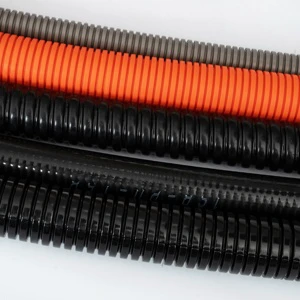 Black PA66 Electrical Conduit Tube UV Resistant Waterproof Flexible Corrugated Pipe 1/2 -50~+100 for Wiring Cable