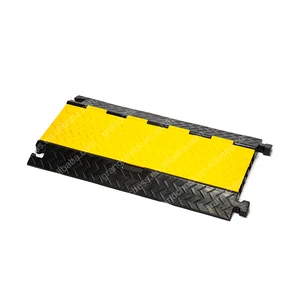 5 Channel Floor Flexible Cover Yellow Jacket Rubber Cable Protector With Good Price Traffic Cone