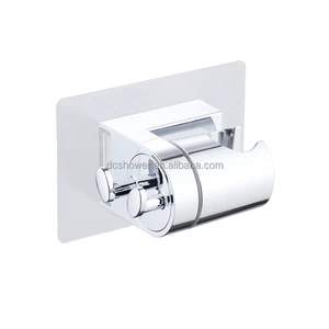 Wall Mount Strong Adhesive Waterproof Handheld Shower Bracket Self-Adhesive Black ABS Plastic Chrome Finish Shower Head Holder
