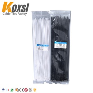 8 Inch Cable Ties Zip Tie PA66Outdoor Kss Cable Ties Perfect for Indoor Strong Self-locking Black