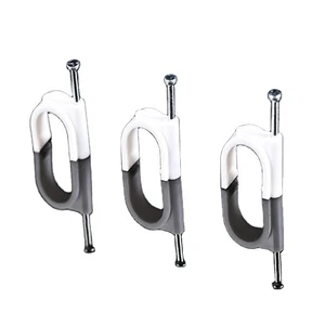 Flat Electrical Cable Wire Cord and Plastic Cable Clips