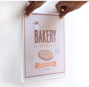 Customize Wall Mount Clear Sign Holder Ad Frames Papers Poster Document Holder With Adhesive Tape and Screws