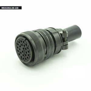 MS5015 Connector Right Angle MS3106A-28-12S Circular Solder Cup Cable Mount 26 Terminal Connector