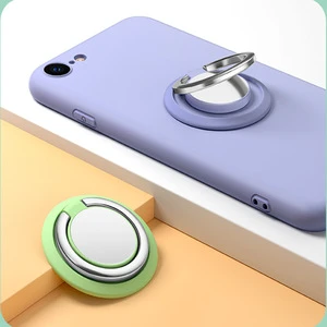 Round Phone Ring Holder Bracket Phone Clip Printed LOGO Thin Desk Magnetic Phone Holder Factory Direct Supply