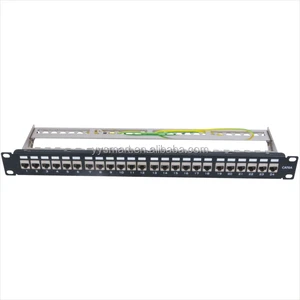 HOT Sale Blank Patch Panel Cat6 1U 19 Inch STP 24 Port Patch Panel RJ45 Cat6