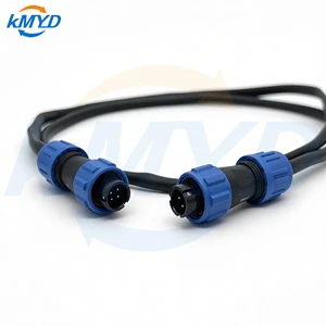 IP68 Waterproof SP13 Male To Male Cable Connector Wire Assembly With 20AWG PVC/PUR Cable
