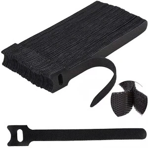 Custom Logo Reusable Cable Ties Multi-purpose Hook and Loop Cable Straps Wire Ties Cable Organizer for Home and Office