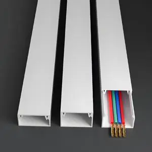 Custom Size White PVC Durable Cable Trunking ISO9001 for Network Cables Hotel Floor & Bathroom Use